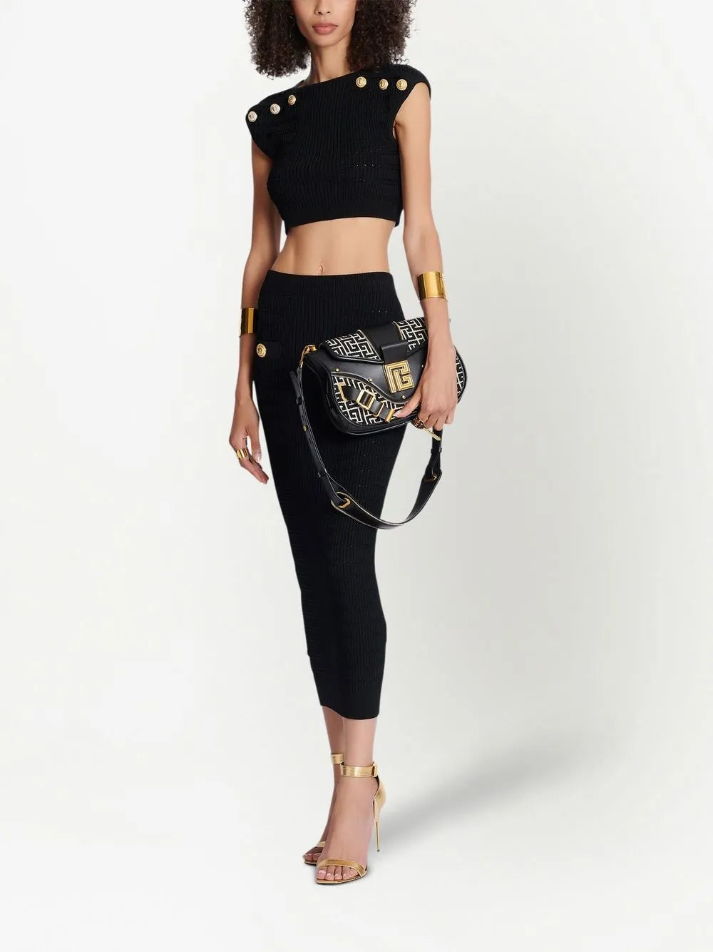 Ribbed-Knit Pencil Skirt
