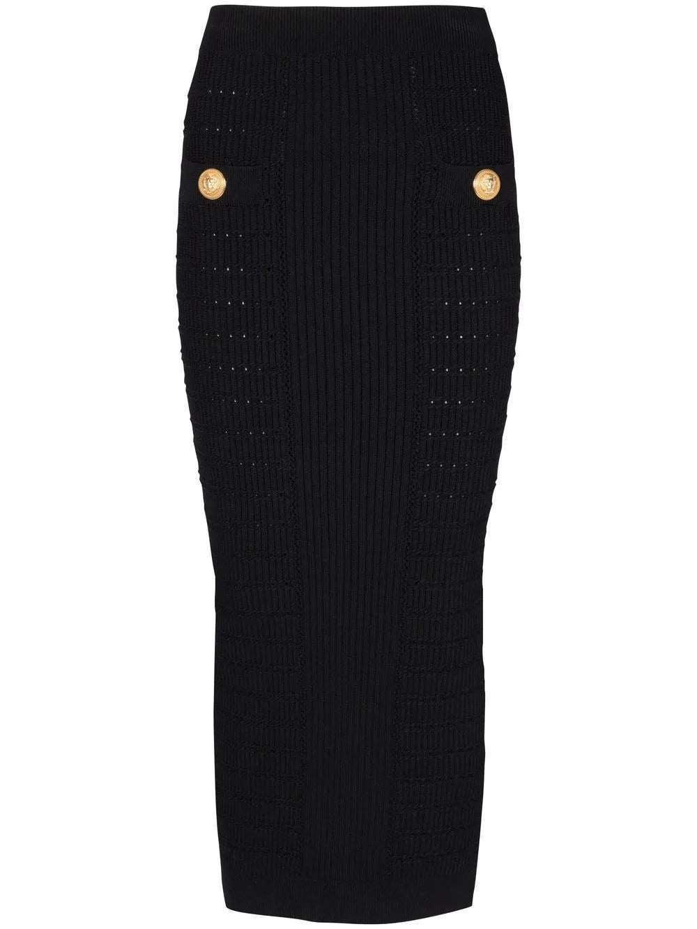 Ribbed-Knit Pencil Skirt