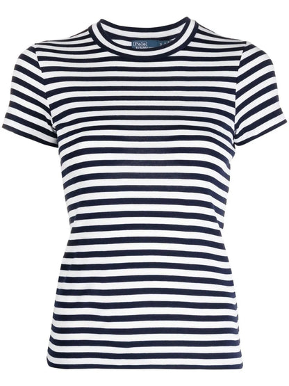 Stripe-Print Ribbed T-Shirt