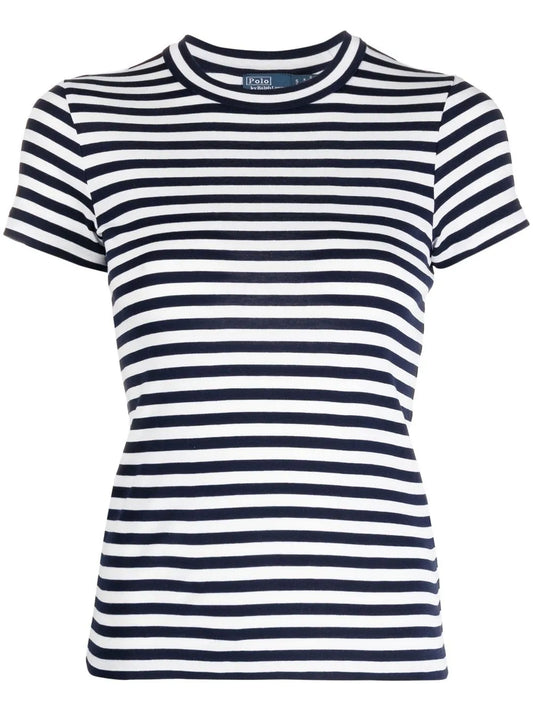 Stripe-Print Ribbed T-Shirt