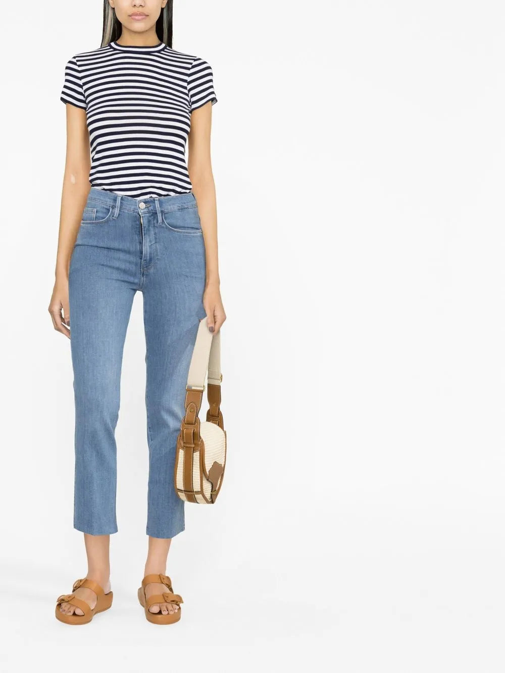 Stripe-Print Ribbed T-Shirt