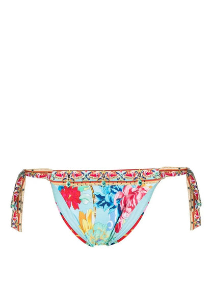 Floral-Print Bikini Bottoms
