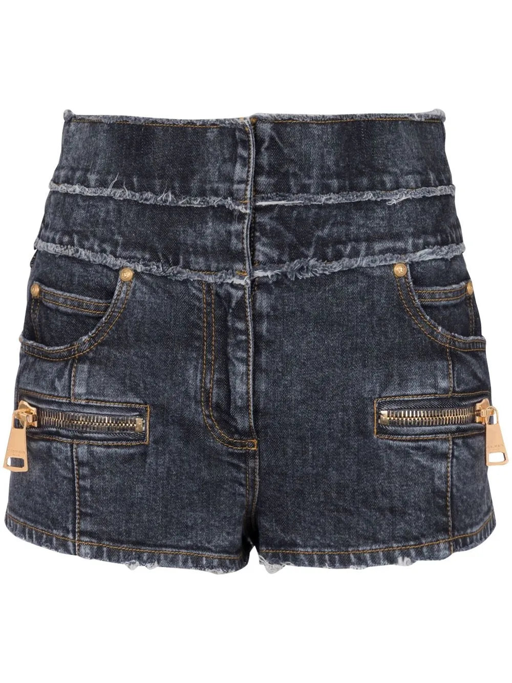 Multi-Pocket Denim Shorts