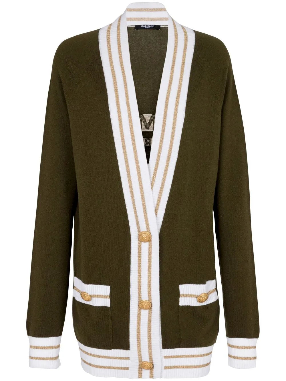 Button-Front Knitted Cardigan