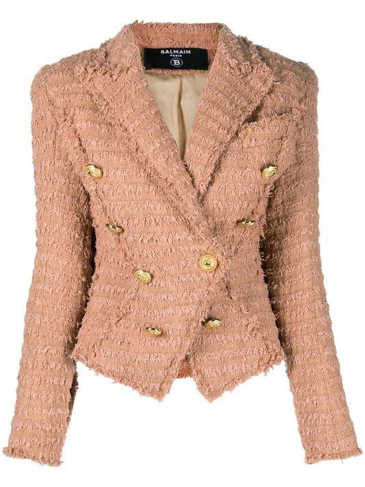 Double-Breasted Tweed Jacket