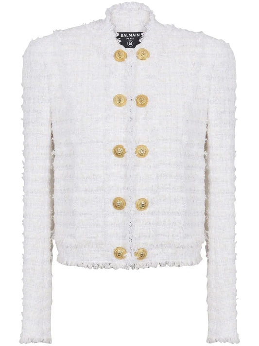 Buttoned Tweed Jacket
