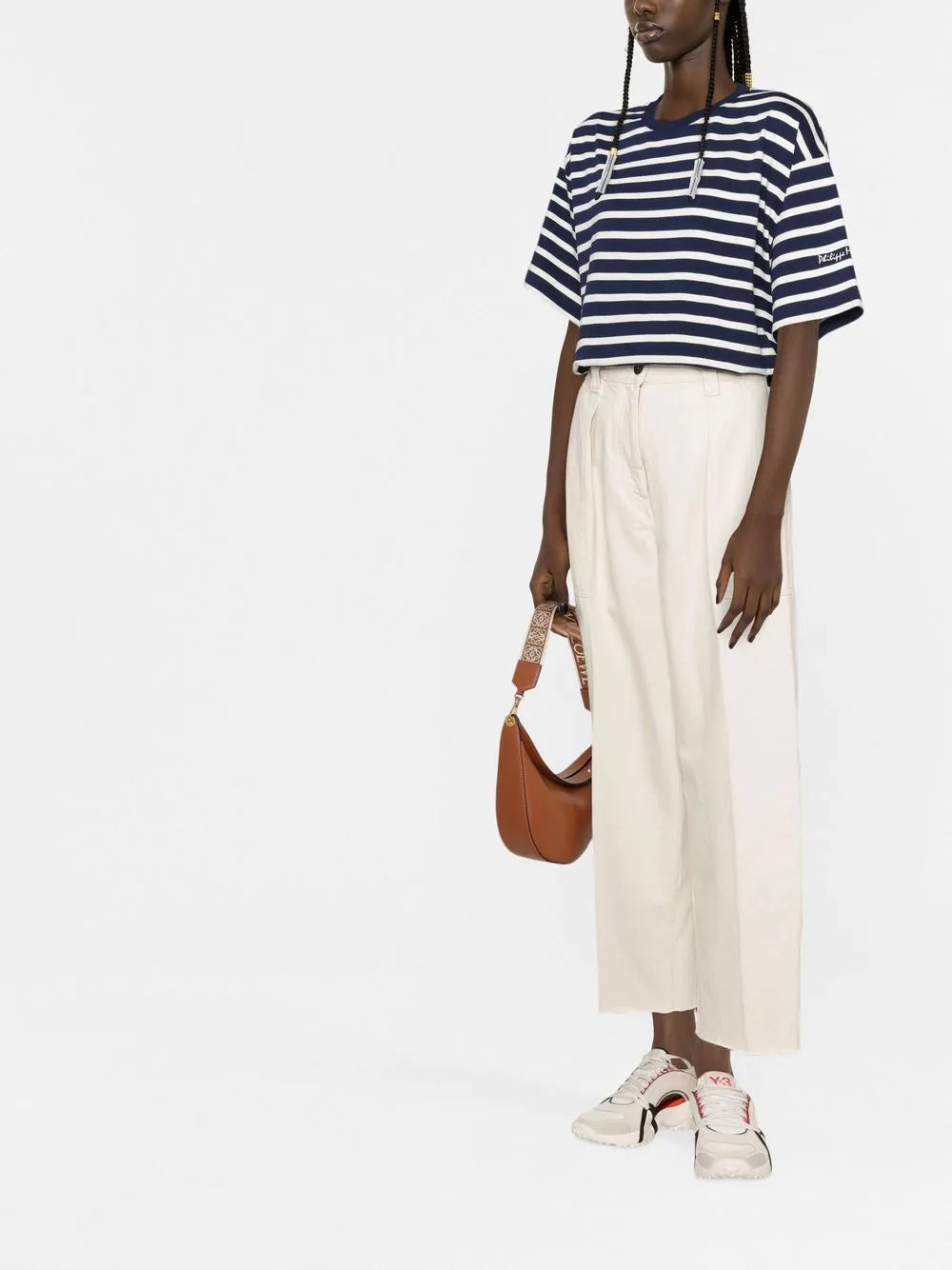 High-Waisted Straight-Leg Trousers