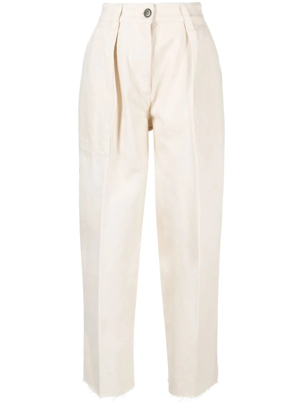 High-Waisted Straight-Leg Trousers