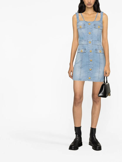 Sleeveless Denim Dress