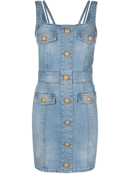 Sleeveless Denim Dress