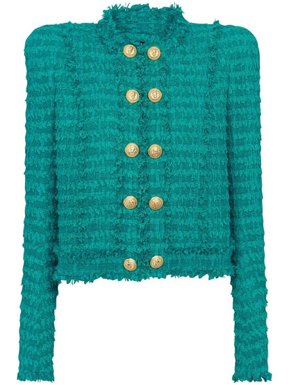 Buttoned Tweed Jacket