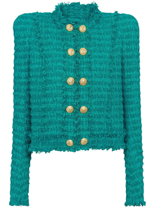 Buttoned Tweed Jacket