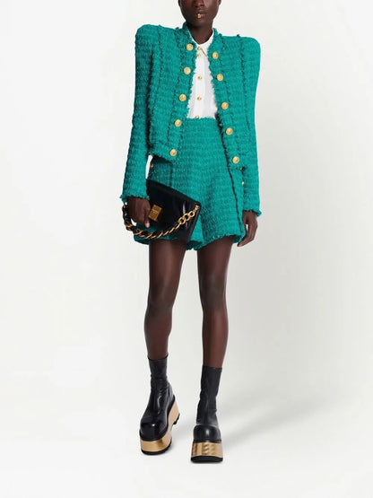 Buttoned Tweed Jacket