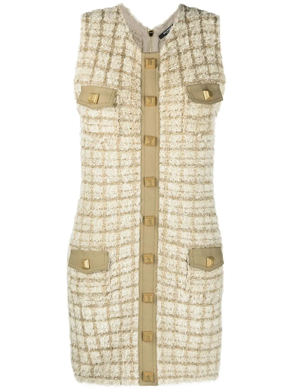 Sleeveless Tweed Dress