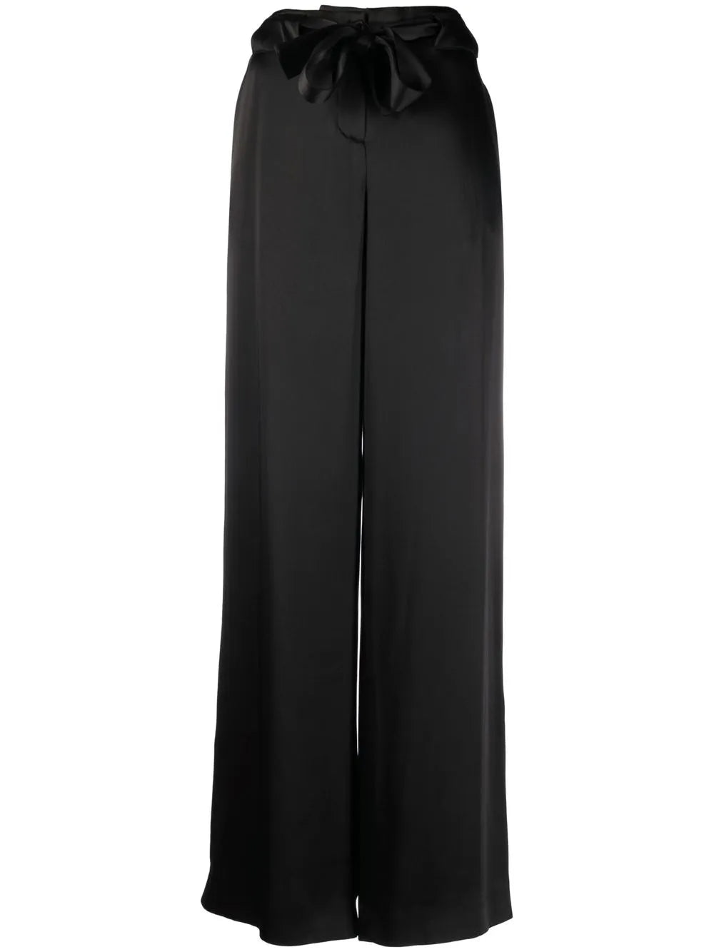 Wide-Leg Silk Trousers