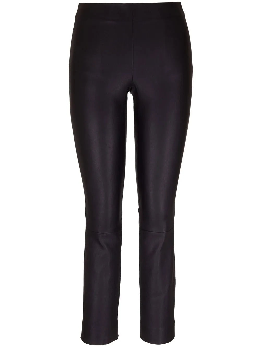 Leather Slim-Cut Trousers
