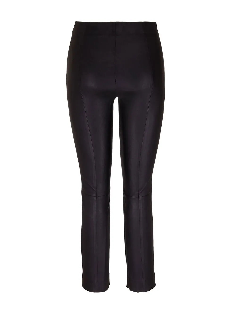 Leather Slim-Cut Trousers