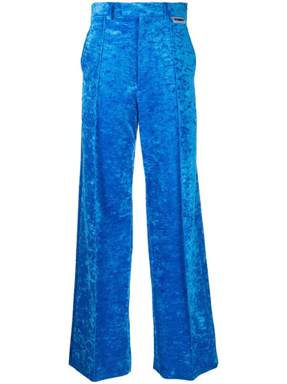 Velvet High-Waisted Trousers