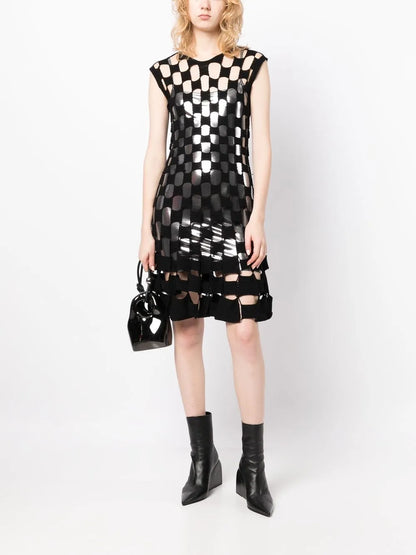 Cut-Out Knit Mini Dress