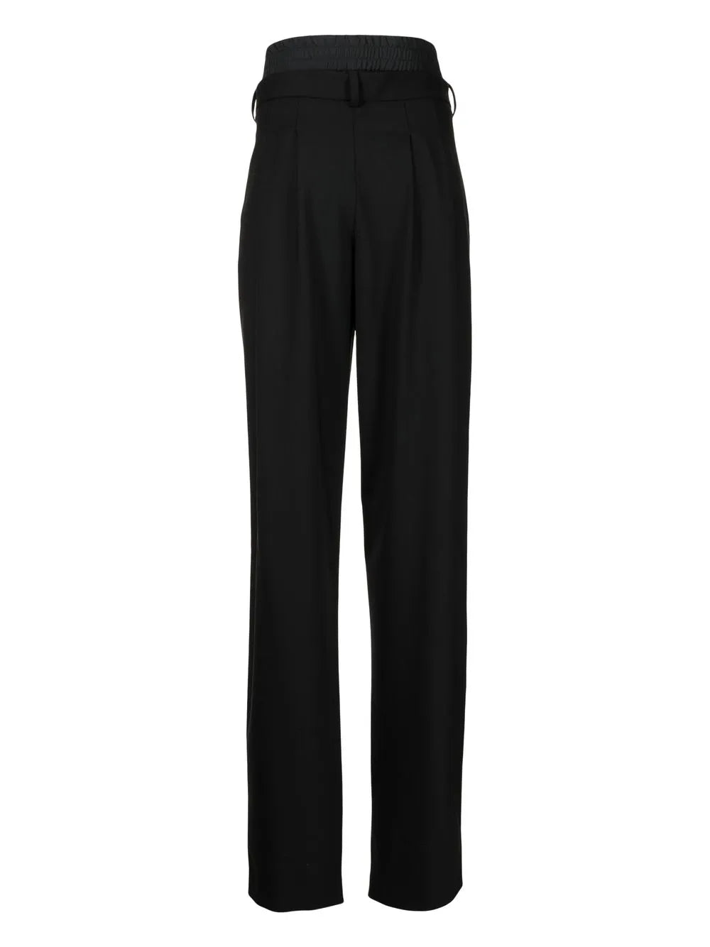Double-Waist Straight-Leg Trousers