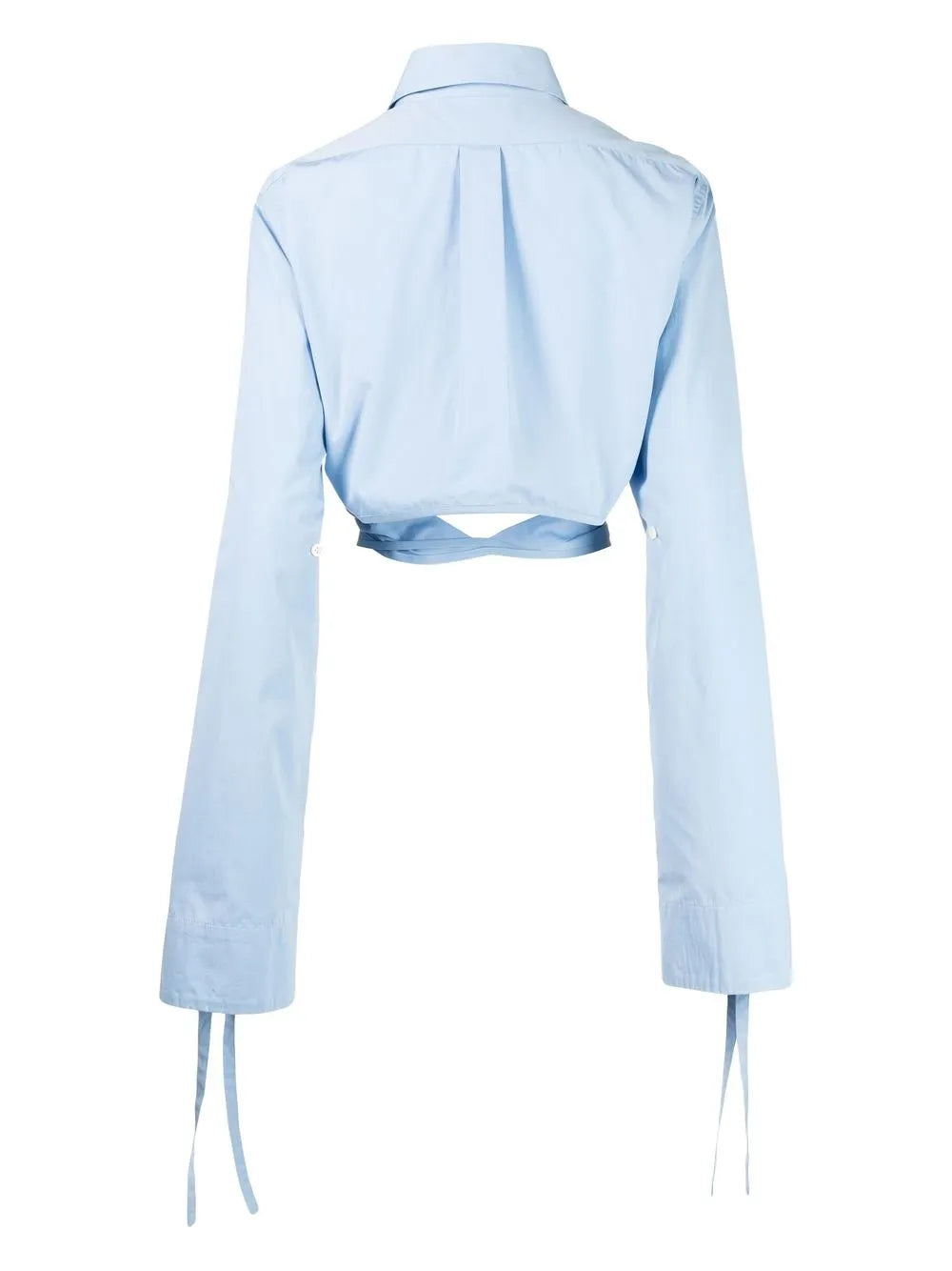 Cropped Wrap-Front Shirt