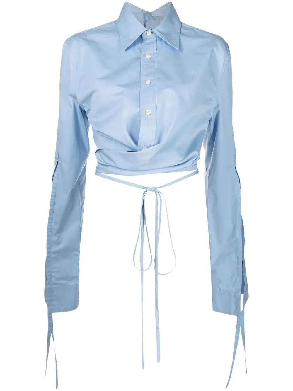 Cropped Wrap-Front Shirt