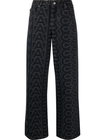The Monogram Denim Straight-Leg Jeans