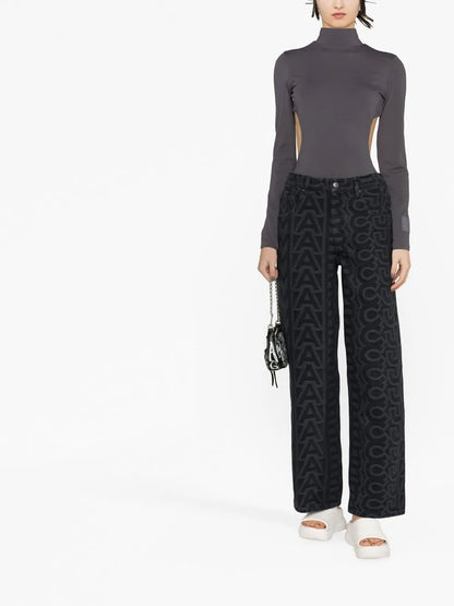The Monogram Denim Straight-Leg Jeans