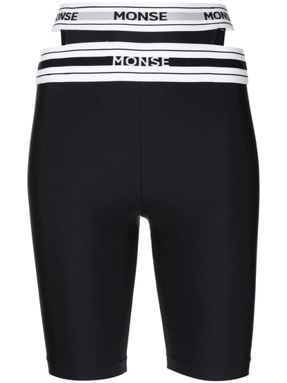 Cut-Out Logo Waistband Cycling Shorts