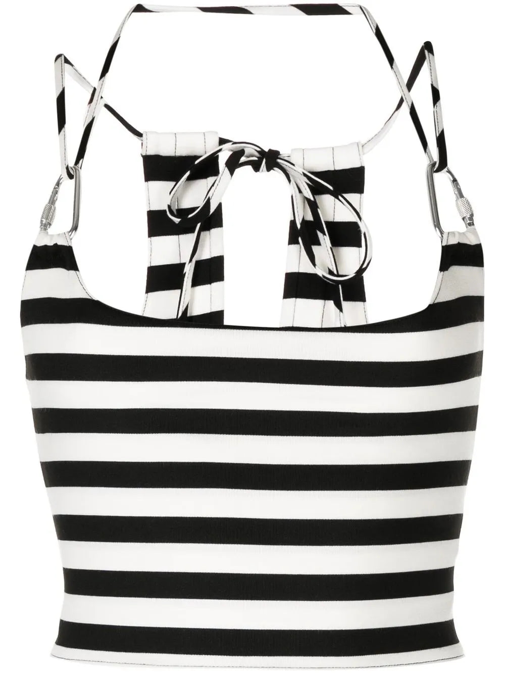 Striped Halterneck Cropped Top