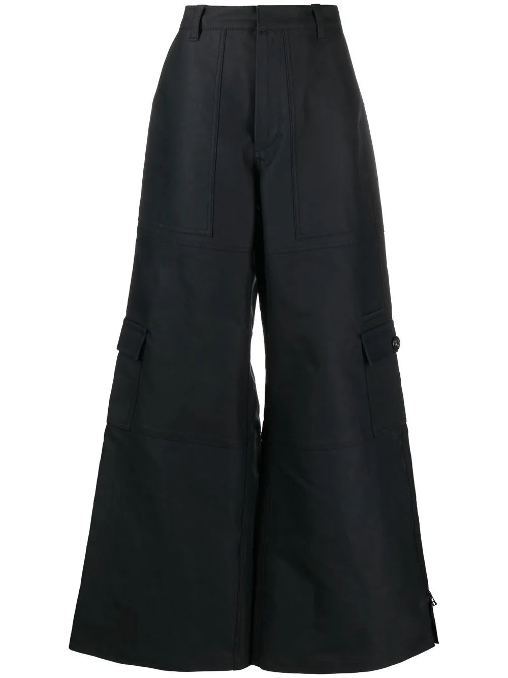 Wide-Leg Cargo Trousers