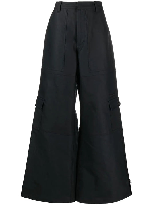 Wide-Leg Cargo Trousers
