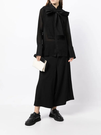 Pussy-Bow Collar Blouse