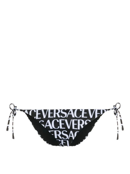 Logo-Print Tie-Fastening Bikini Bottoms