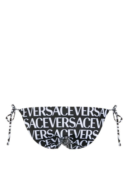 Logo-Print Tie-Fastening Bikini Bottoms