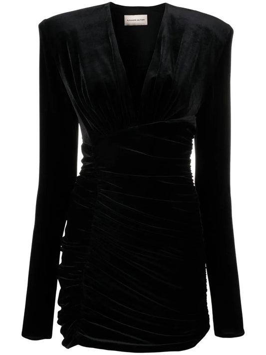 V-Neck Ruched Dress