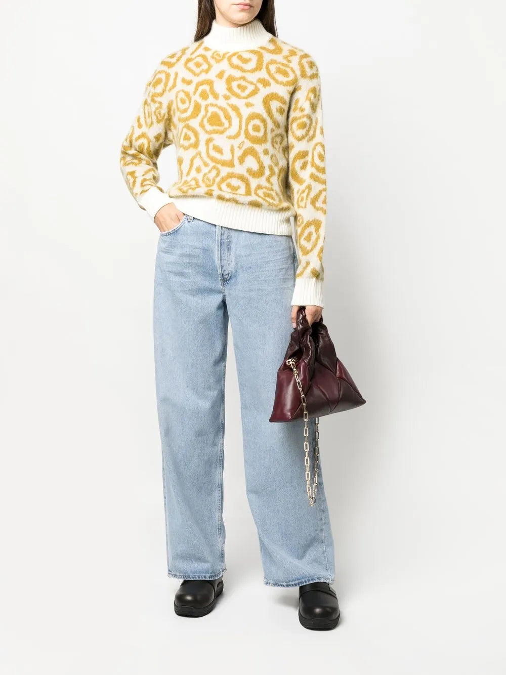 High-Neck Mohair Finish Jumper