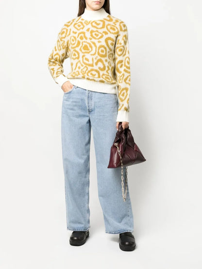 High-Neck Mohair Finish Jumper