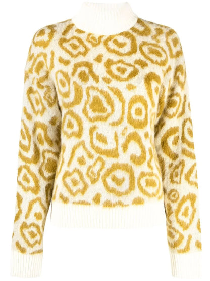High-Neck Mohair Finish Jumper