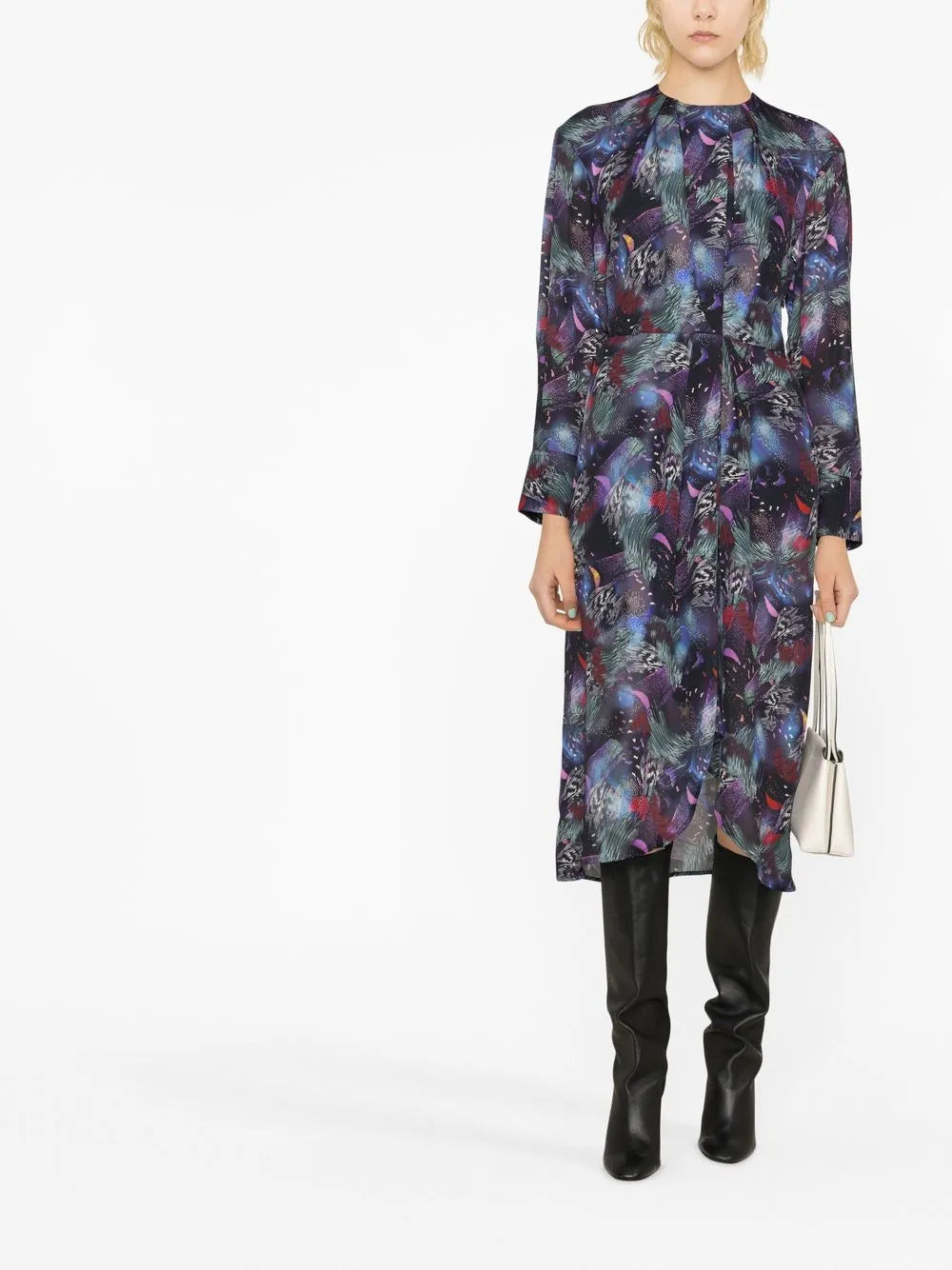 All-Over Graphic-Print Midi Dress
