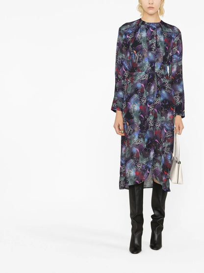 All-Over Graphic-Print Midi Dress