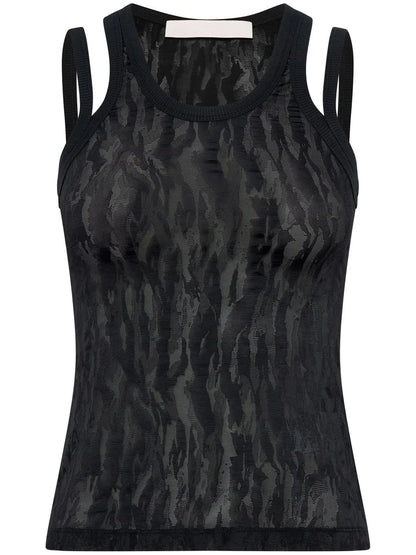 Camouflage Slip-Detail Vest
