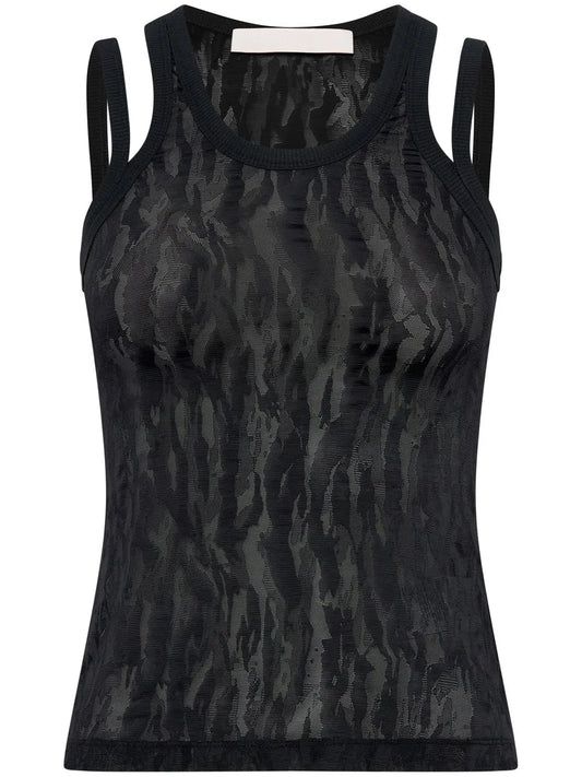 Camouflage Slip-Detail Vest