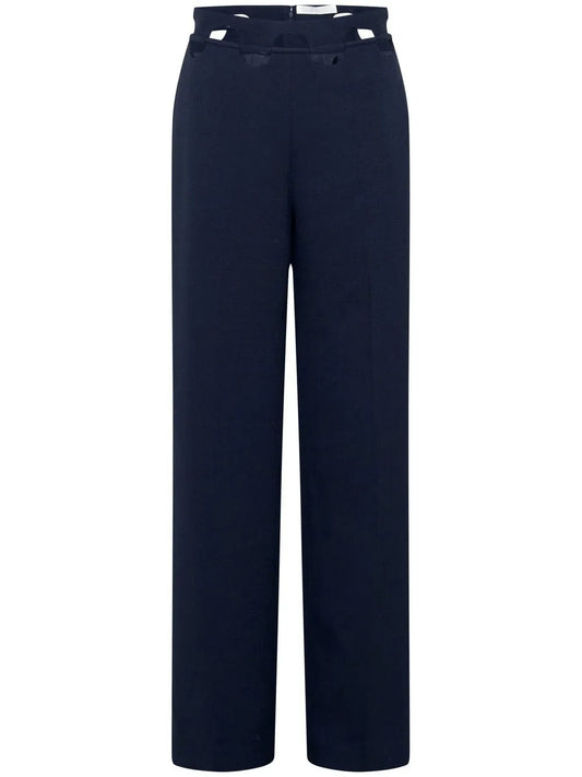 Hinge-Seam Straight Trousers