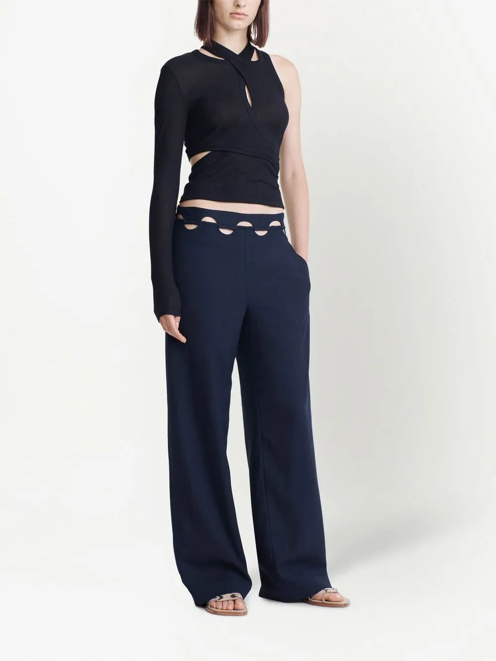 Hinge-Seam Straight Trousers