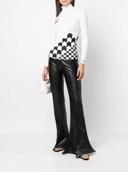 High-Neck Long-Sleeve T-Shirt