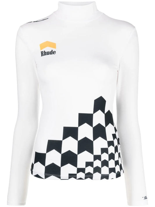 High-Neck Long-Sleeve T-Shirt