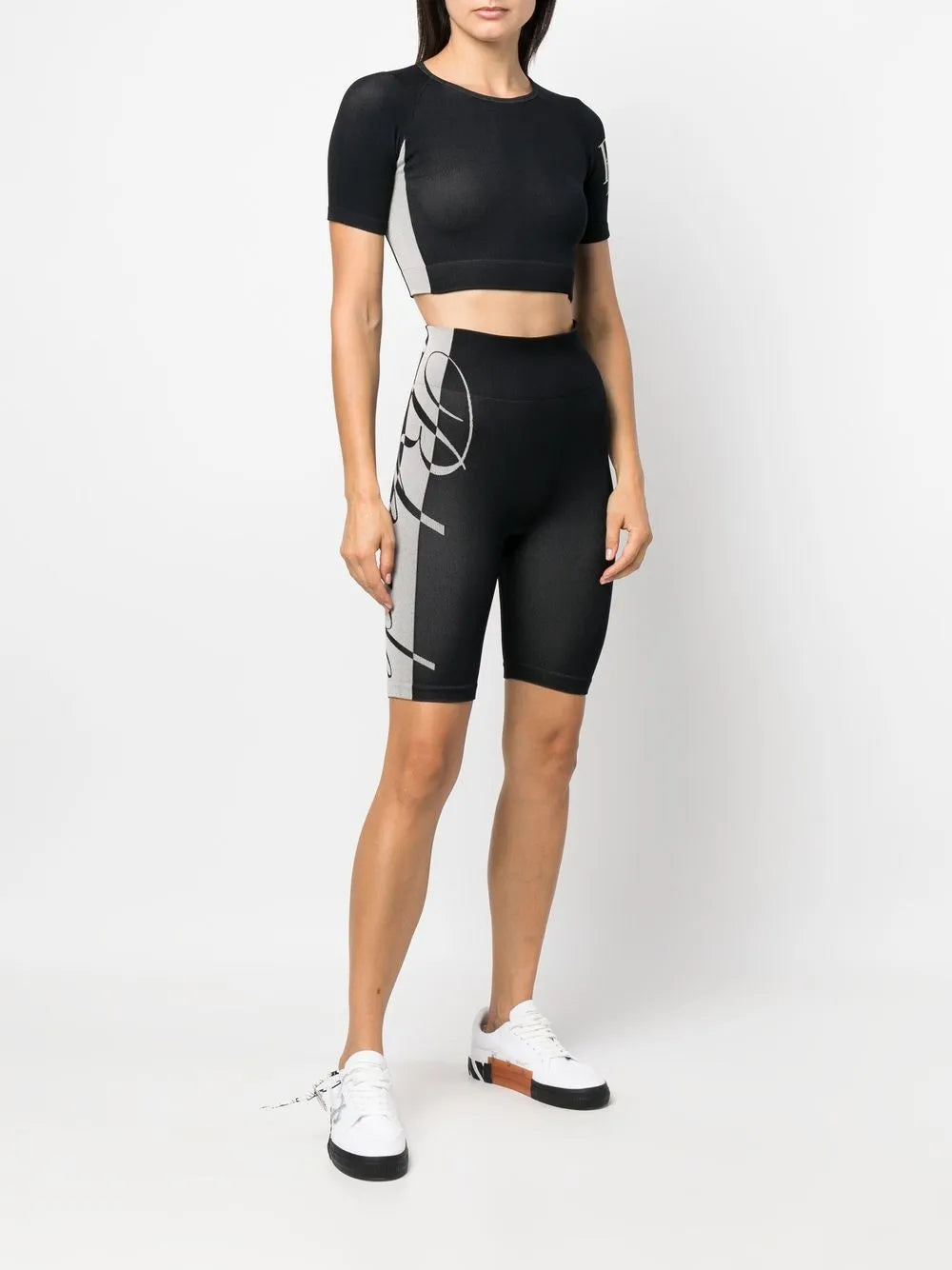 Logo-Print High-Waisted Shorts