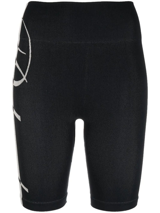 Logo-Print High-Waisted Shorts