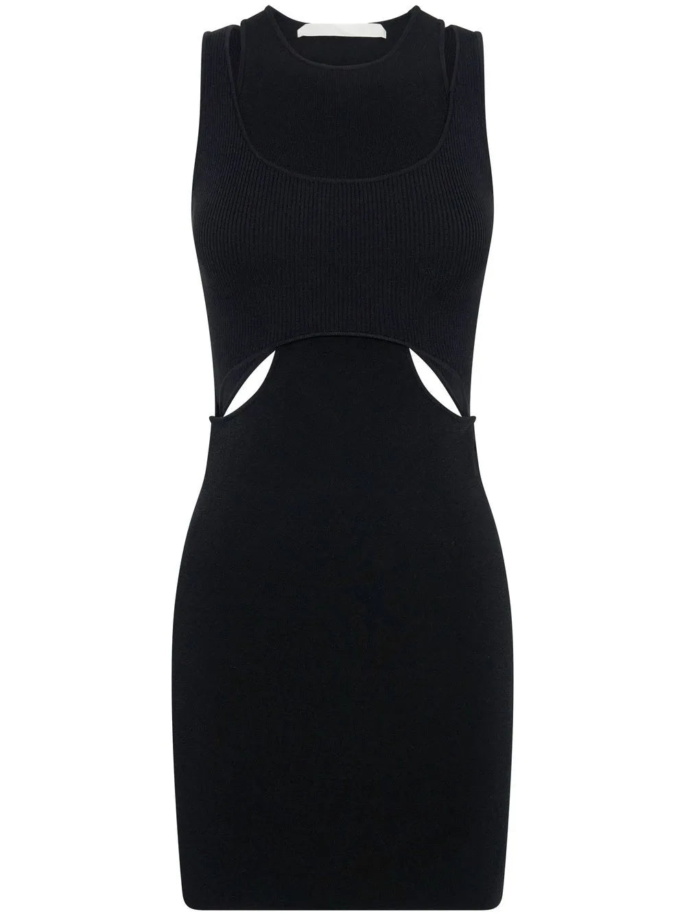 Cut-Out Detail Layered Mini Dress